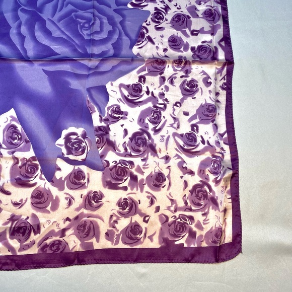 Silk Scarf Exquisite Peony Flower Print Silk Scarf Lightweight Breathable  Shawl - Picture 6 of 9